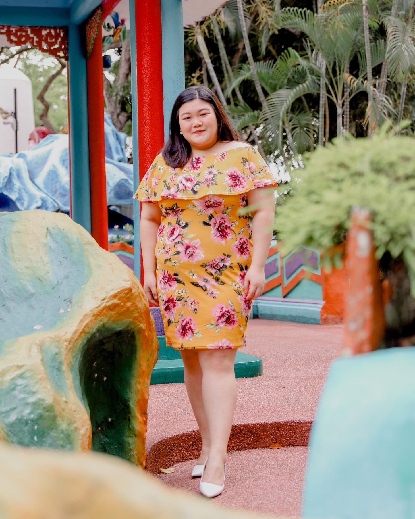 Off Shoulder Floral Dress