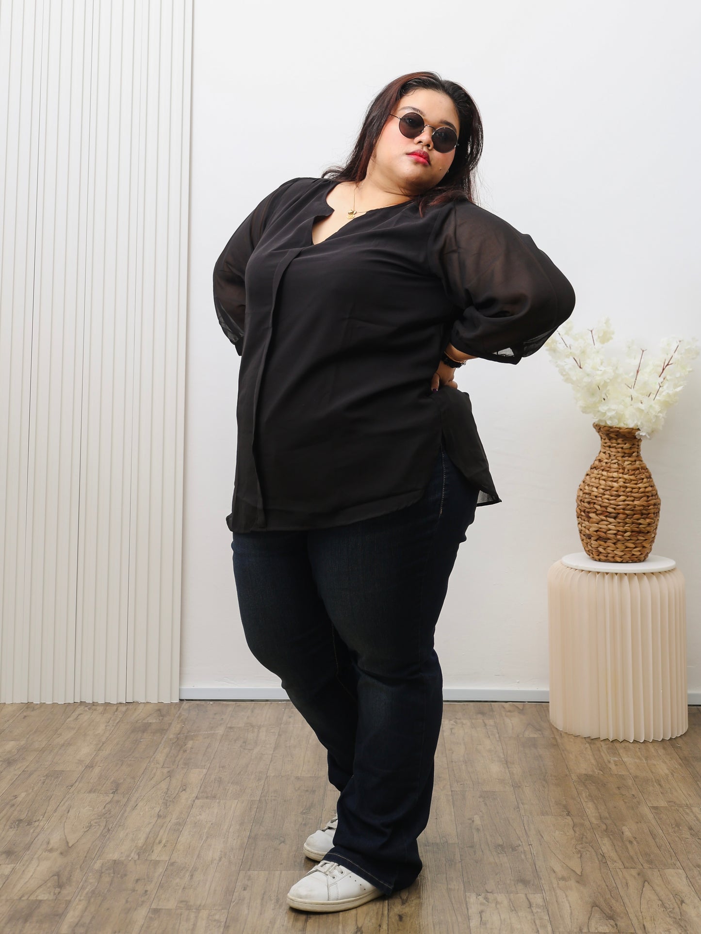 Chiffon work blouse