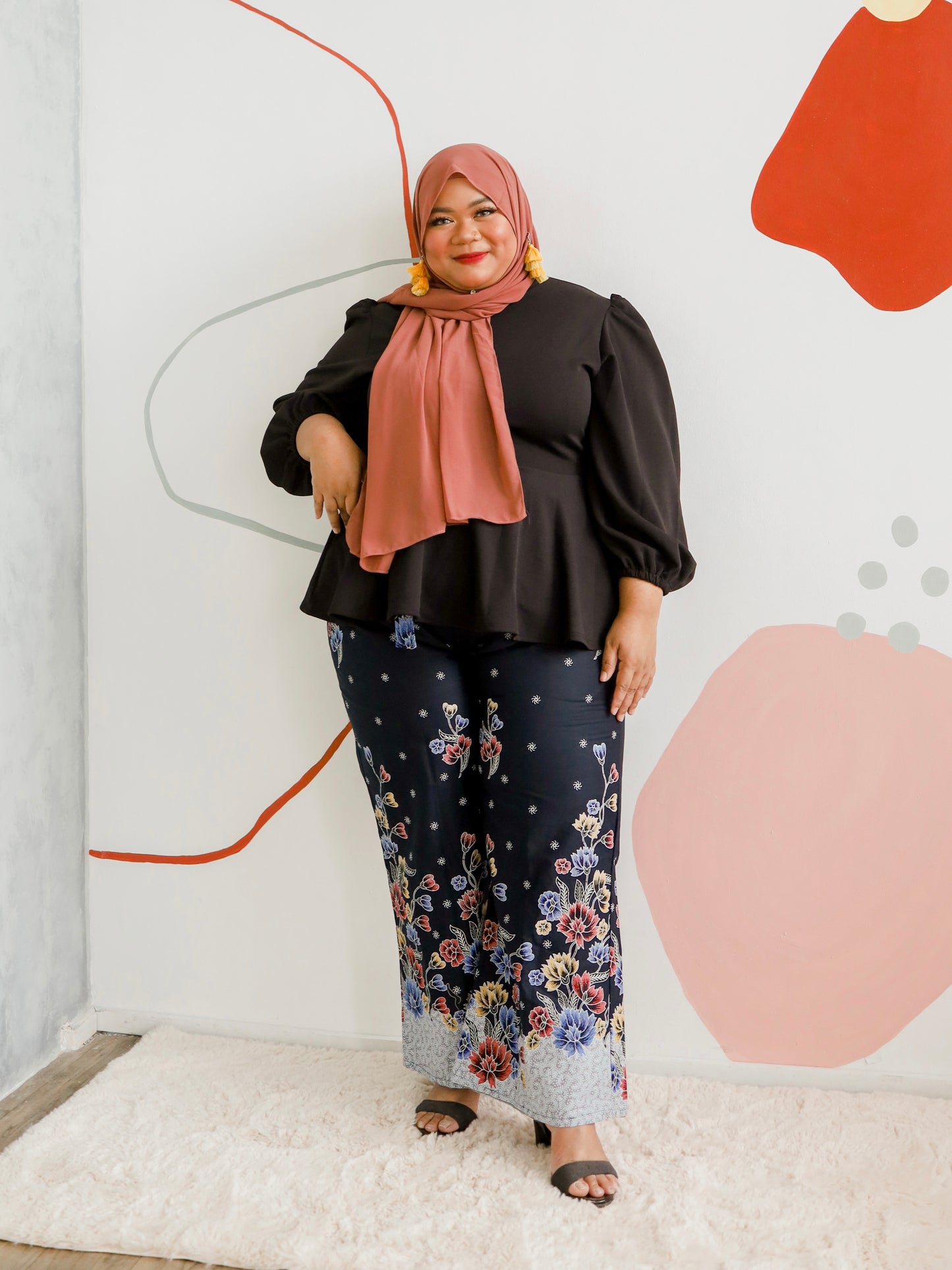 High Neck Peplum Top