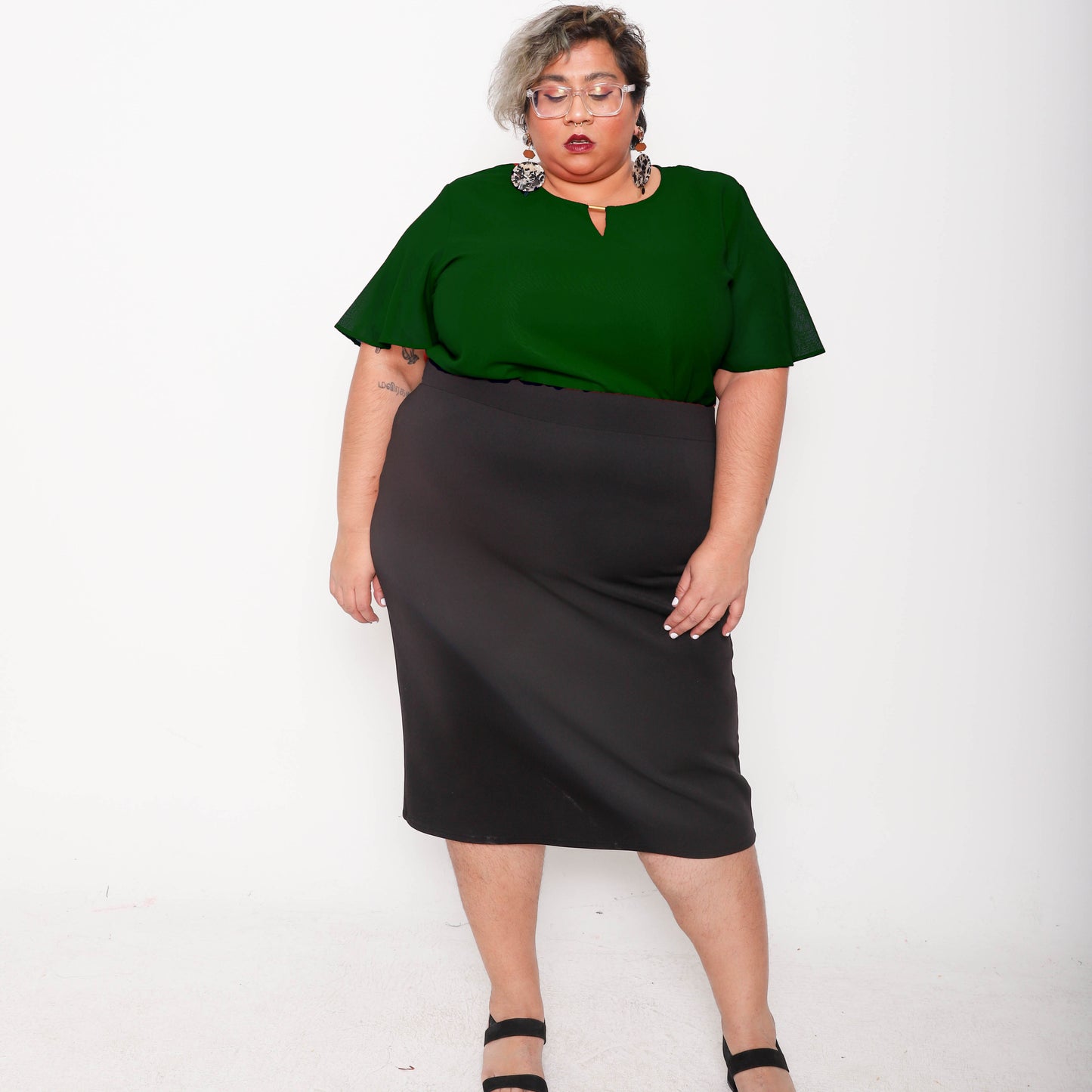 Chiffon Keyhole Top