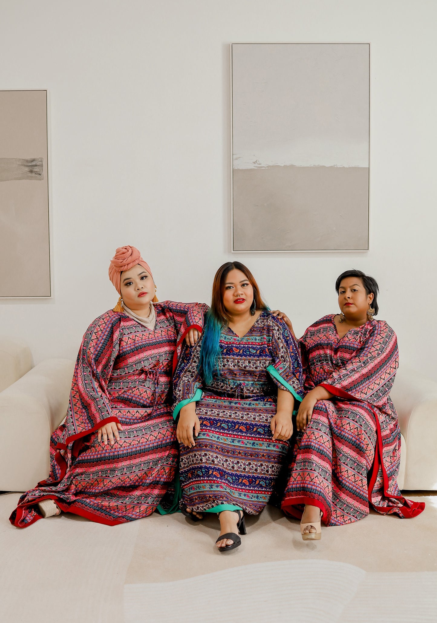 Long Sleeved Kaftan - THE CURVE CULT