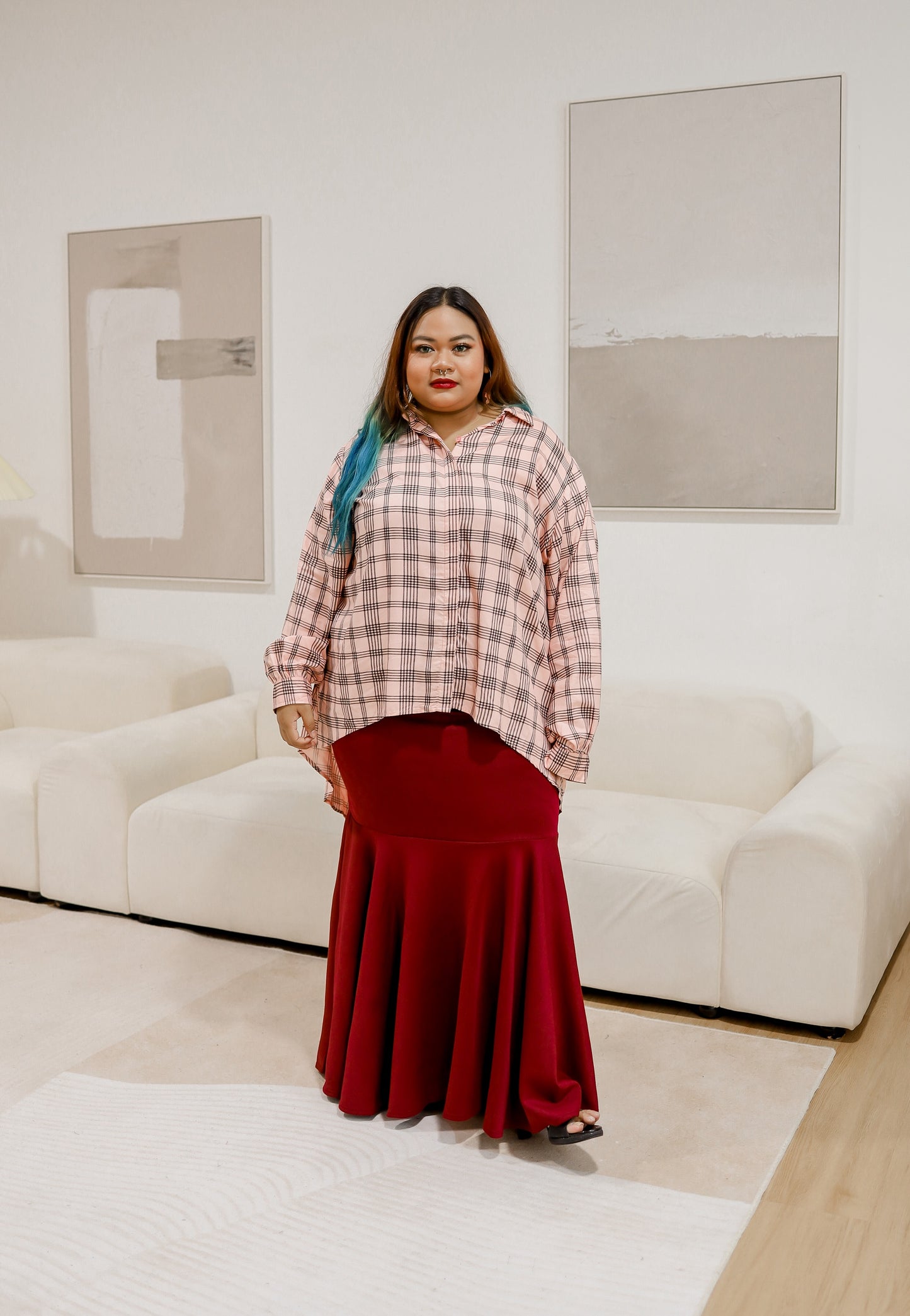 Rayon Button Down Shirt - THE CURVE CULT