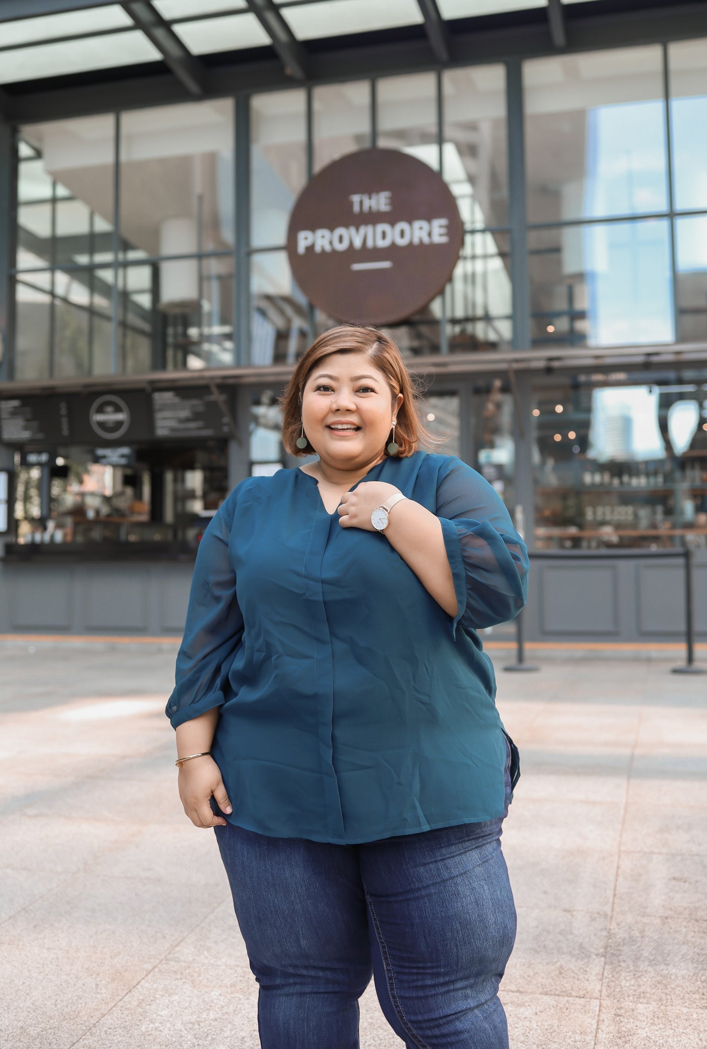 Chiffon work blouse - THE CURVE CULT