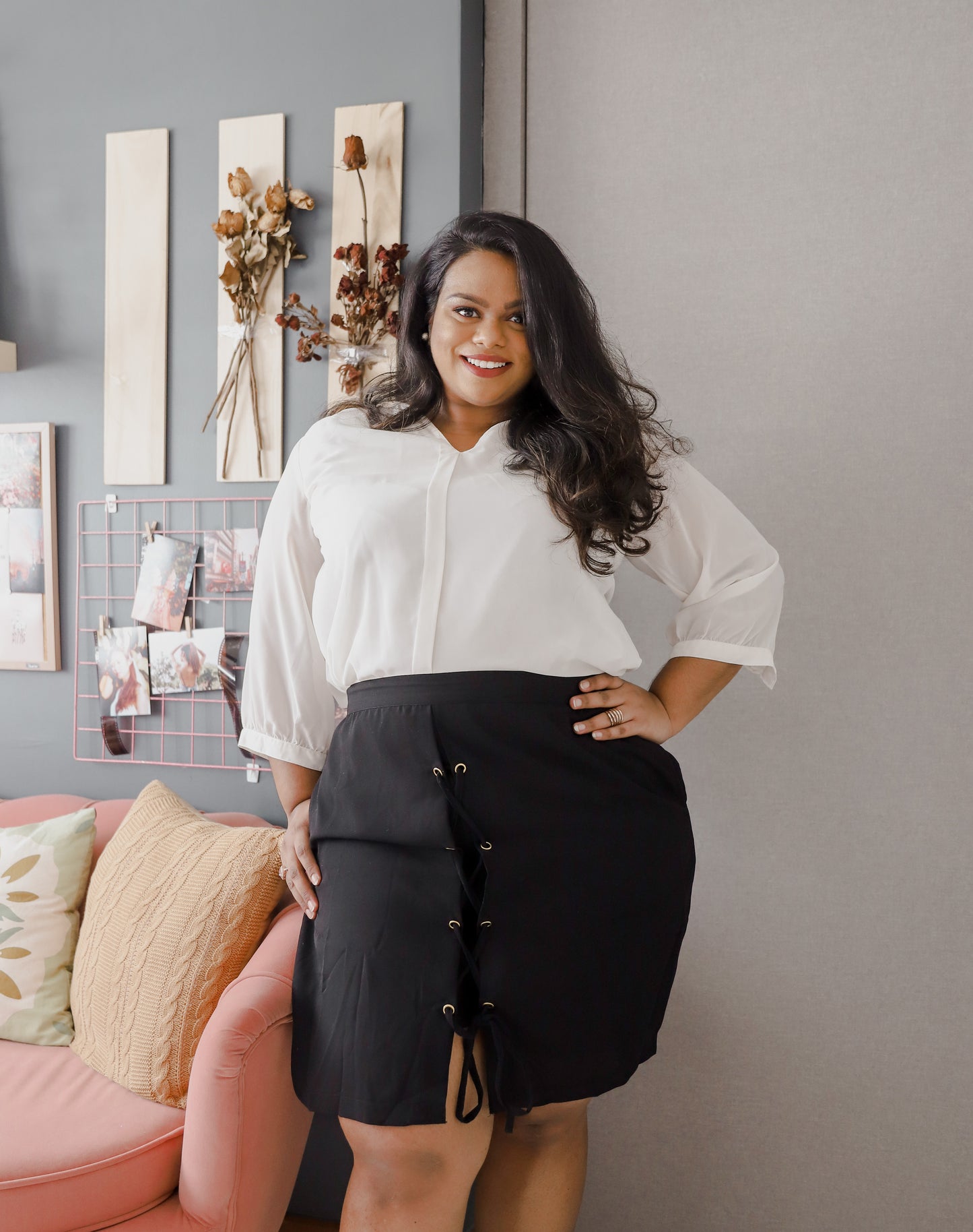 High Waisted Eyelet Skort - THE CURVE CULT