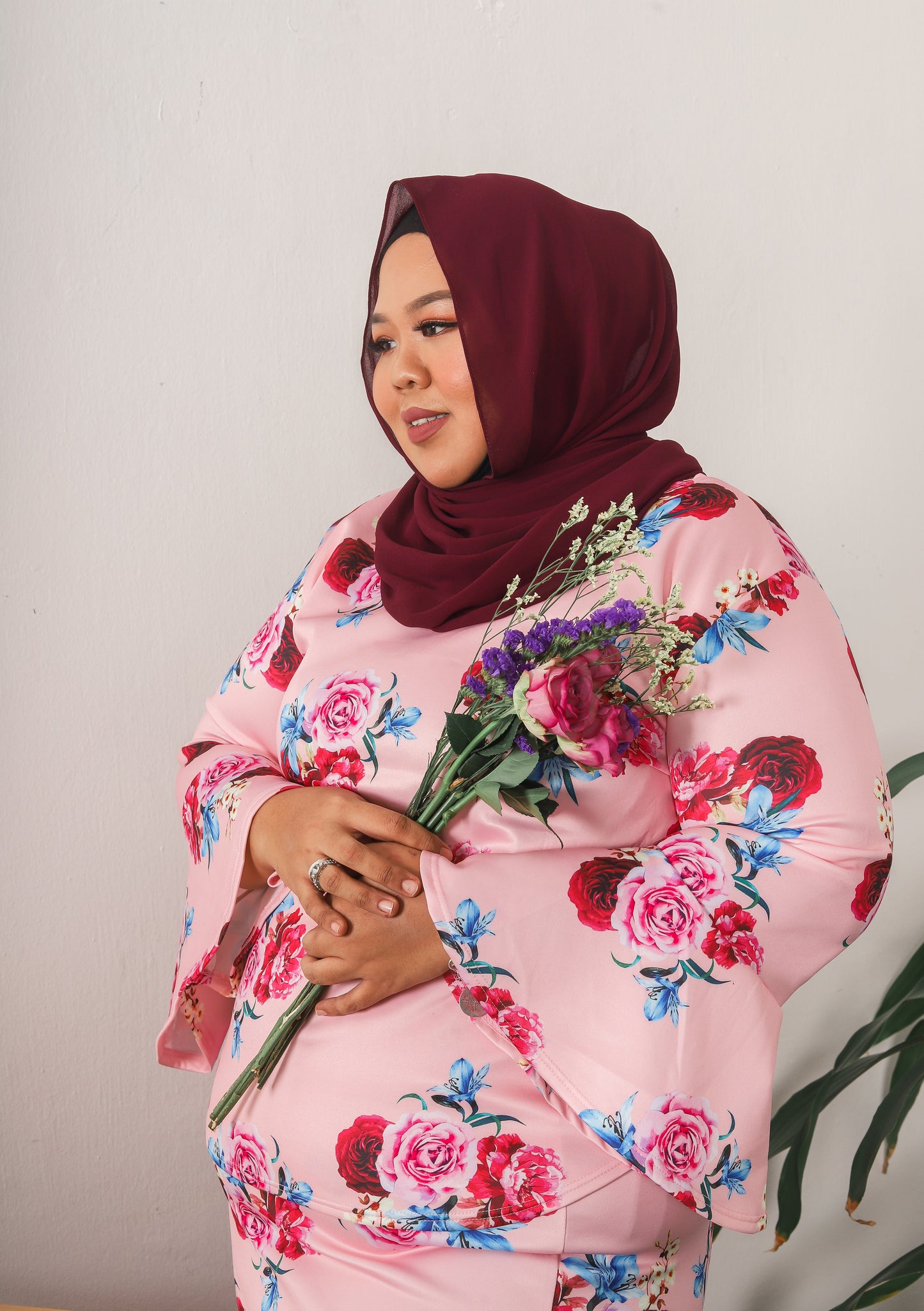 Floral Cutout Top - Pink floral