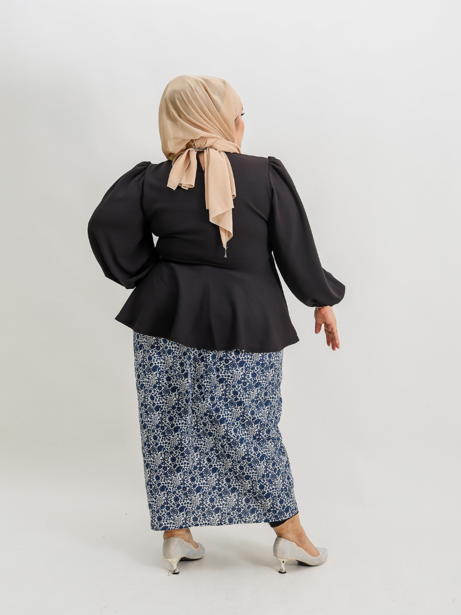 High Neck Peplum Top