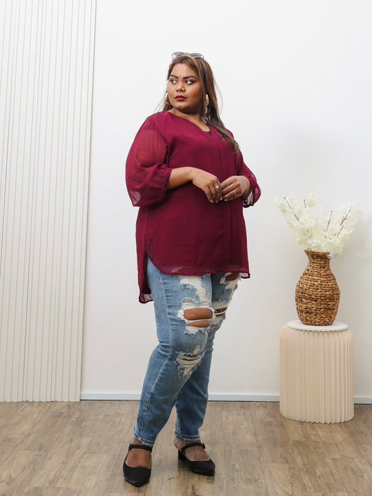 Chiffon work blouse