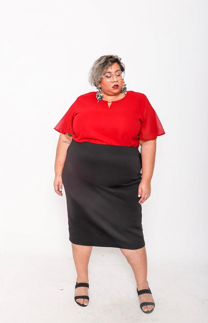 Long Pencil Skirt - THE CURVE CULT