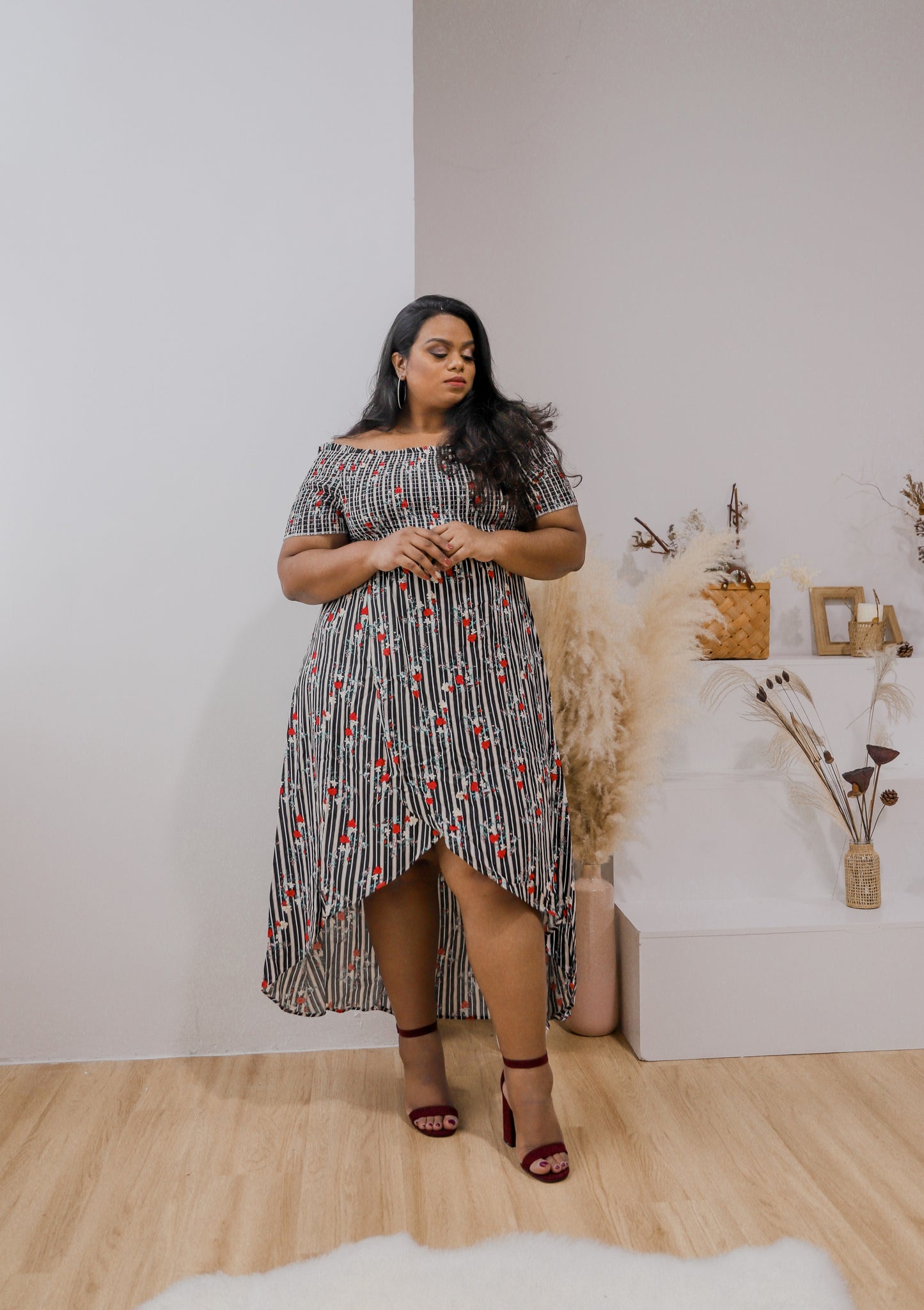 Off Shoulder Maxi Dress - THE CURVE CULT